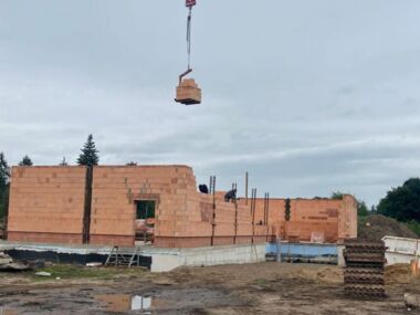 NORMA Neubau in Parchim, Bautenstand am 08.08.2024