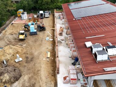 Bautenstand für die NORMA- Erweiterung in Ludwigslust vom 08.08.2024