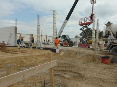 Penny Markt Lützow: Maurerarbeiten, betonieren der Stützen